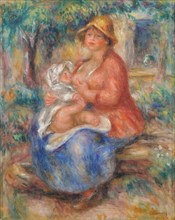 Aline Renoir Nursing her Baby, 1915.