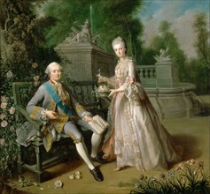 Louis Jean Marie de Bourbon (1725-1793) with his daughter Louise Marie Adélaïde de Bourbon (1753-182