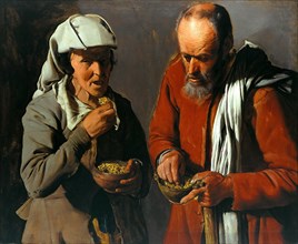 Peasant Couple eating Peas, c. 1620.