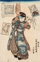Bijin and her Playful Child, 1842.