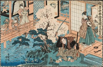 The Tale of the Forty-seven Ronin. Kakogawa Honzo and Momonoi Wakasanosuke, c. 1850.