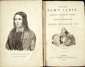 Harriet Beecher Stowe. Frontispiece of Uncle Tom's Cabin, or Life Among the Lowly by Voltaire, 18