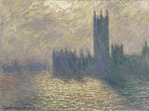 Monet, Le Parlement de Londres. Ciel d'orage