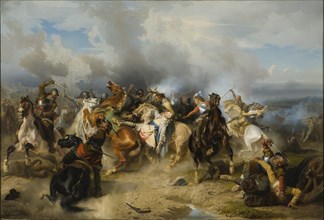 Death of King Gustav II Adolf of Sweden at the Battle of Lützen on 6 November 1632, 1855.