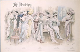 Chic Parisien. Fashion plate, 1910s.