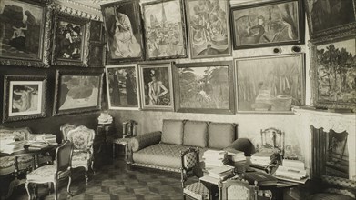 The music room in the Shchukin's house with works by Degas, Maurice Denis and Henri Rousseau, 1913-1