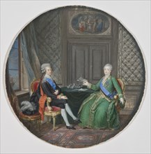 King Gustav III of Sweden and Catherine II of Russia in Fredrikshamn, 1784.