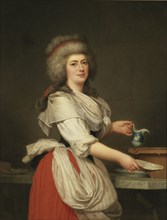Madame Adélaïde Aughié, friend of Queen Marie Antoinette, as a dairymaid at Trianon, 1787.