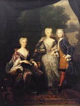 Landgravine Marie Louise of Hesse-Kassel (1688-1765), Princess of Orange, with children.