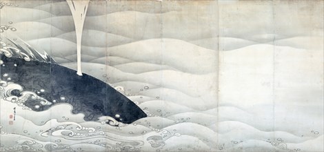 Whale. Folding screen, 1797.