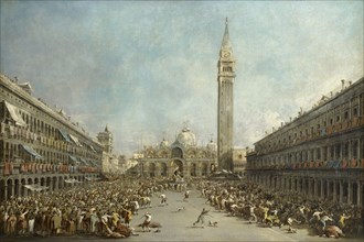 Doge Alvise IV Mocenigo appears on St. Mark's Square, ca 1776.