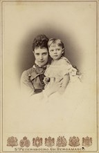 Grand Duchess Maria Fyodorovna, Princess Dagmar of Denmark (1847-1928) with Daughter Xenia Alexandro