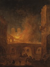 The Fire of Hôtel-Dieu in Paris, 1772.