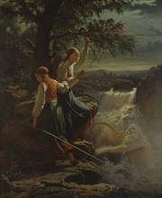 Two Peasant Girls listening to the Playing of the Water Sprite, 1860.