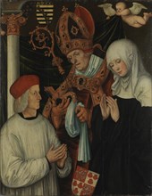 Gabriel of Eyb, Bishop of Eichstätt, with Saints Willibald and Walburga, 1520.