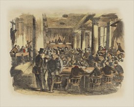 Scene at the Stock Exchange, New York In 1850, 1870s.