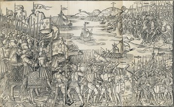 The siege of Constantinople. From: Peregrinatio in terram sanctam, 1486.
