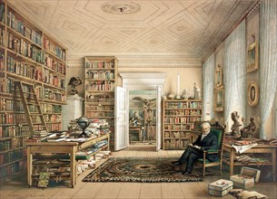 Alexander von Humboldt at his Library, 1856.