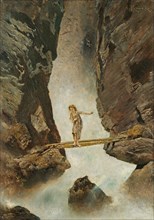 Girl Crossing a Mountain Torrent, 1880-1882.