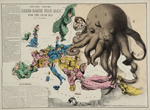 Serio-Comic War Map For The Year 1877, 1877.