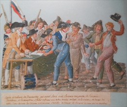 The departure of the volunteers for the revolutionary armies, c. 1793.