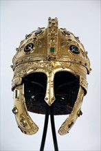 Late Roman ridge helmet, 4th century.