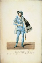 Manuel del Pópulo Vicente García as Don Giovanni in opera Don Giovanni by Wolfgang Amadeus Mozart, 1