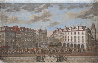 The Coronation procession of Maria Theresa in the Old Town of Prague, 1743.