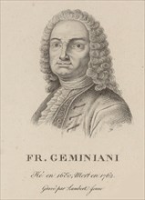 Portrait of the composer and violinist Francesco Saverio Geminiani (1687-1762), 1810s.