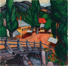 Landscape with a bridge, 1909.