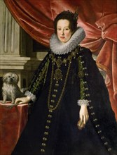 Anna de' Medici (1616-1676), Archduchess of Austria, with a Lap Dog , c.1630.