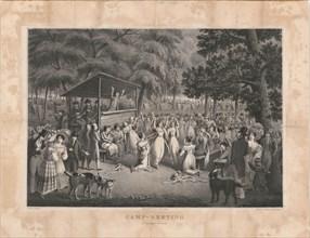 Camp meeting of the Methodists in North America , c. 1829.