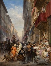 Carnival in Rome, 1858.