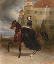 Elisabeth of Austria as a bride in Possenhofen, 1853.