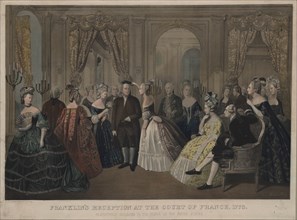 Franklin's reception at the court of France, 1778, 1850s.
