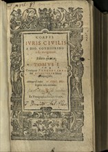 Justinianus Corpus Iuris Civilis (Body of Civil Law). Frontispiece, 1625.