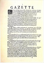 La Gazette (Gazette de France), 1631.
