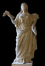 Livia Drusilla as Ops, with wheat sheaf and cornucopia, 1st century.