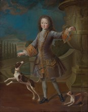 Louis XV of France (1710-1774) With Two Dogs , .