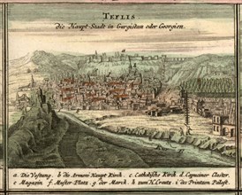 Map of Tiflis, 1762.