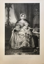Marie d'Orléans, duchess of Württemberg (1813-1839), with son Philipp, 1844.