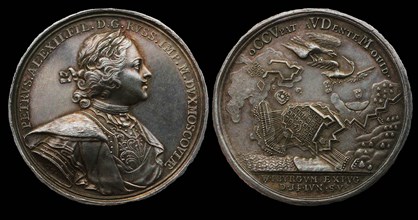 Medal Commemorating the capture of Vyborg, 1710. From the series Great Northern War, .