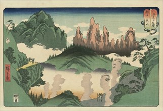 Mount Tateyama in Etchu Province (Etchu Tateyama), 1858.