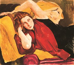 Portrait of a girl with red scarf, 1926.
