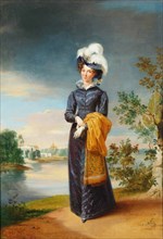 Portrait of Empress Elizabeth Alexeievna, Princess Louise of Baden (1779-1826), 1820.