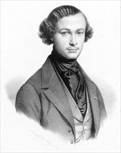 Portrait of the violinist and composer Henri Vieuxtemps (1820-1881), Between 1839 and 1845.