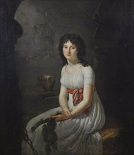 Portrait of Thérésa Tallien (1773-1835) in a cell in La Force Prison , 1796.