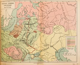 Russian Slavs and their neighbors in the 9th and 10th century (Map), 1914.