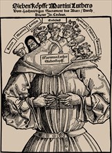 Seven-Headed Luther (Der siebenköpfige Luther), 1529.