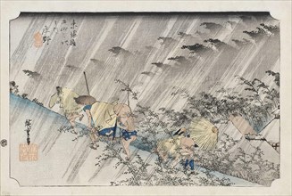 Shono (from the Fifty-Three Stations of the Tokaido Highway), 1833-1834.